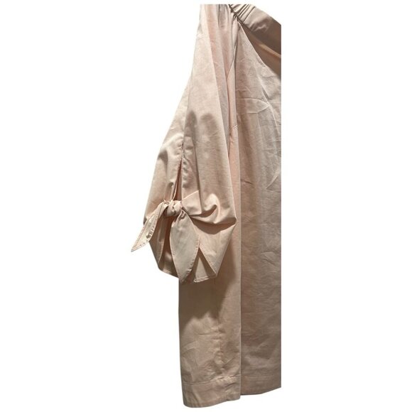 Style & Co Blush Pink Top XL  Off-Shoulder Tie-Cuff Sleeve Flowy Blouse - Picture 6 of 9